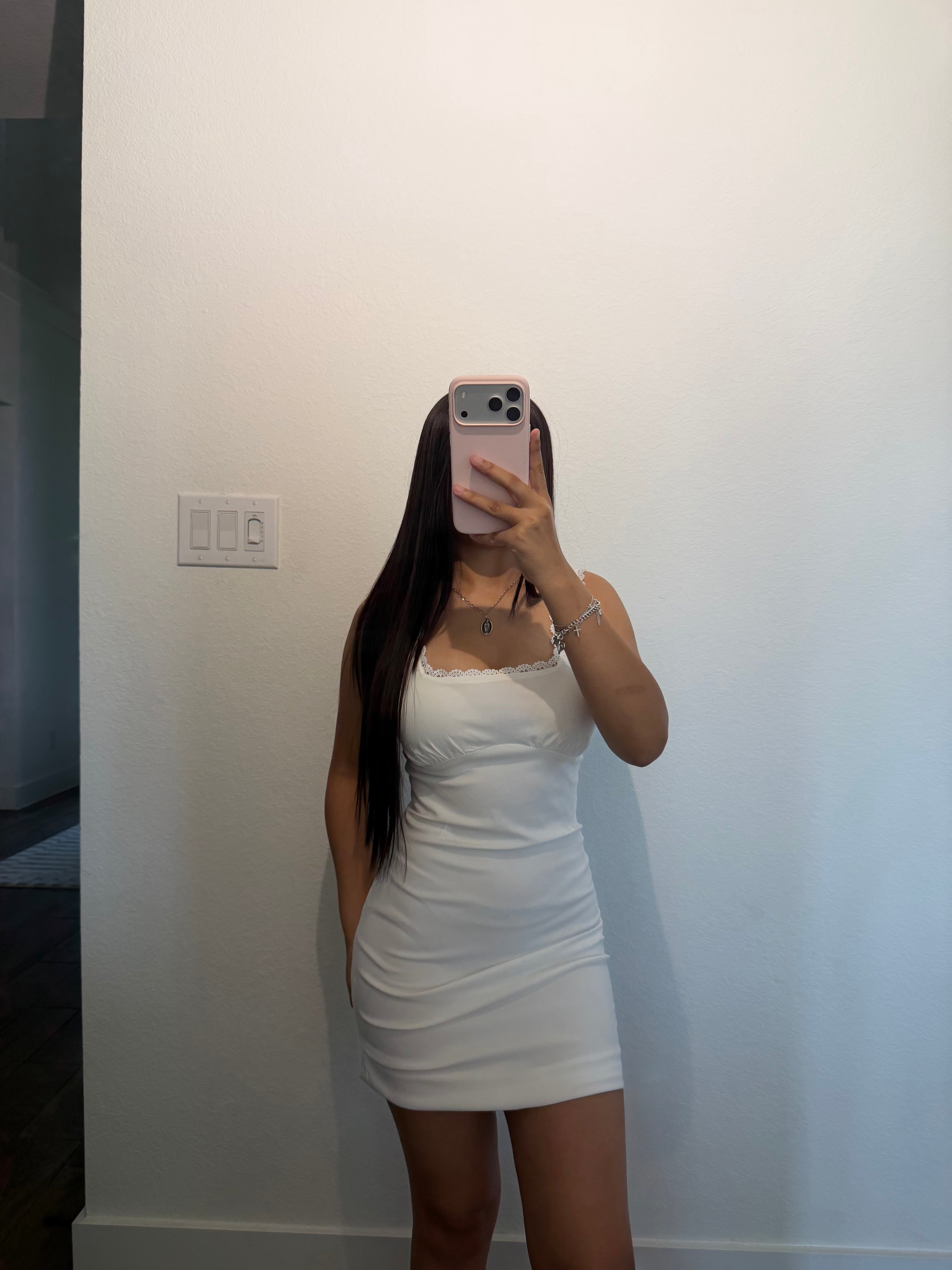 LACE TRIM DRESS