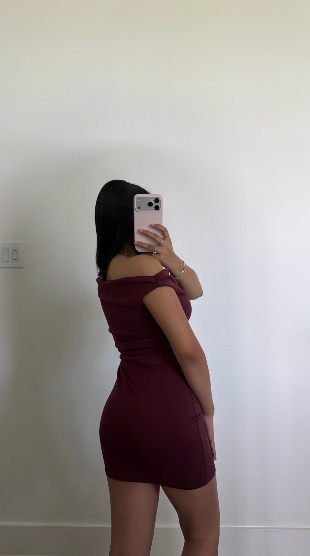 BURGUNDY DRESS