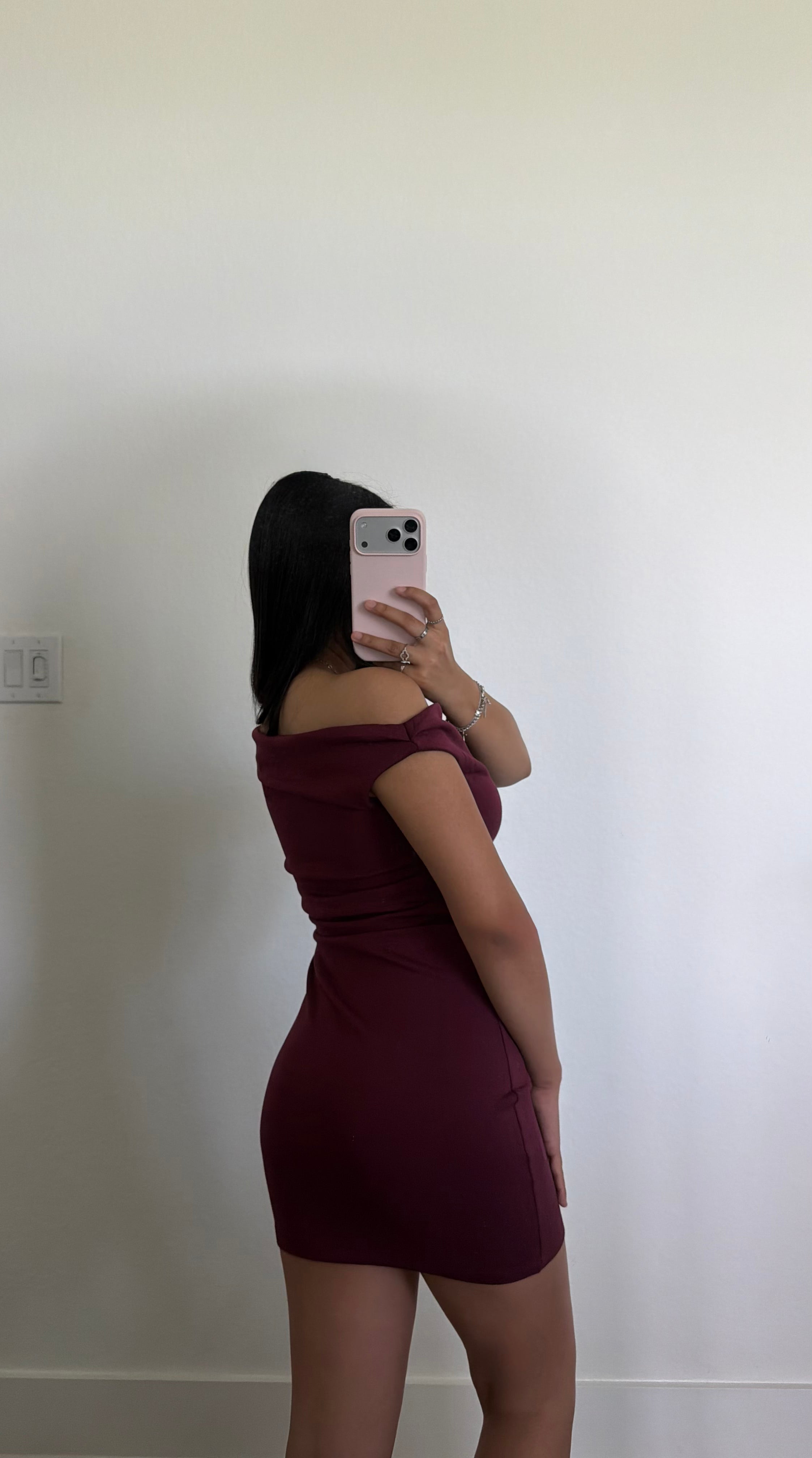 BURGUNDY DRESS